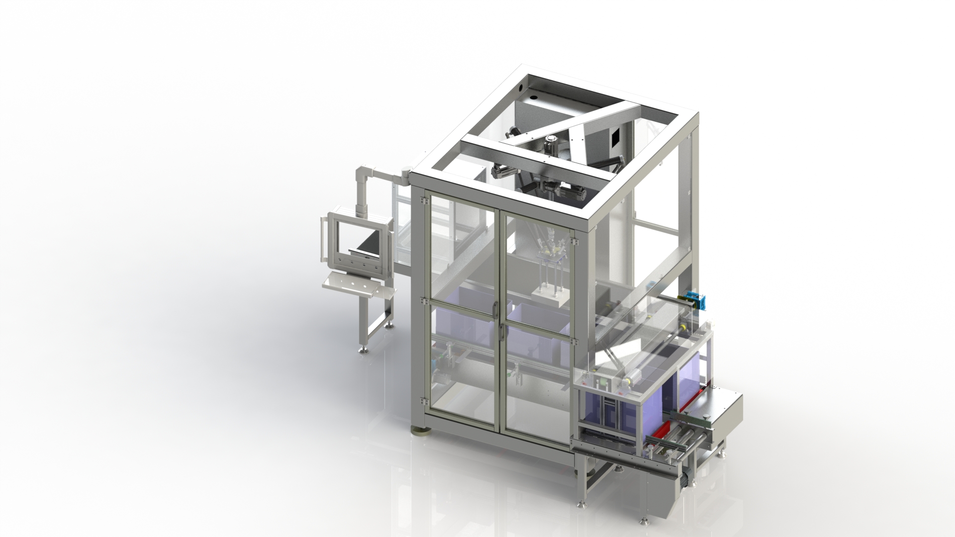 智周并联机器人装箱工作站