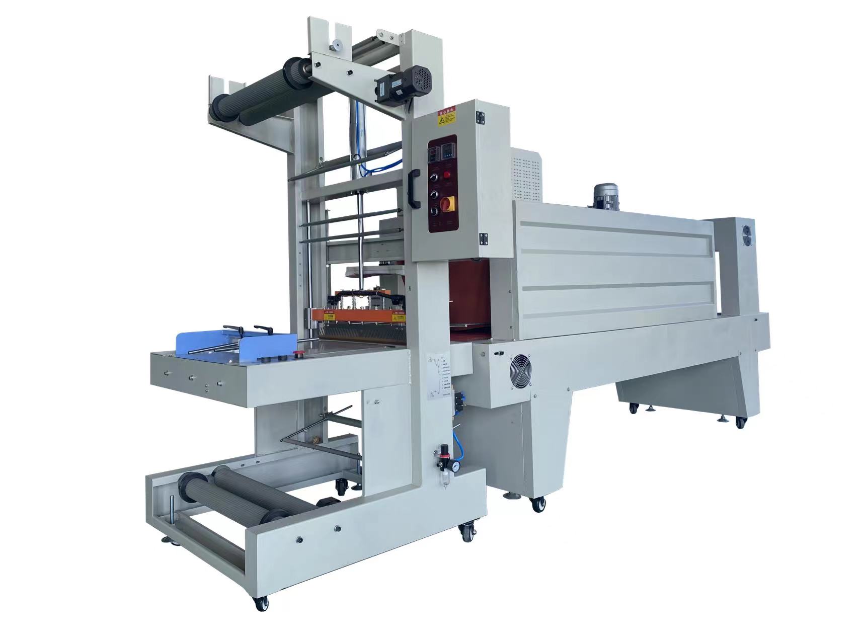 半自动袖口式包装机纸箱、整包矿泉水、玻璃水套膜