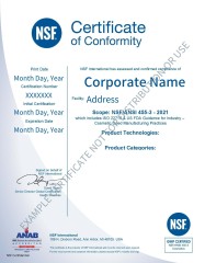 NSF/ANSI 455-3 化妆品GMP认证