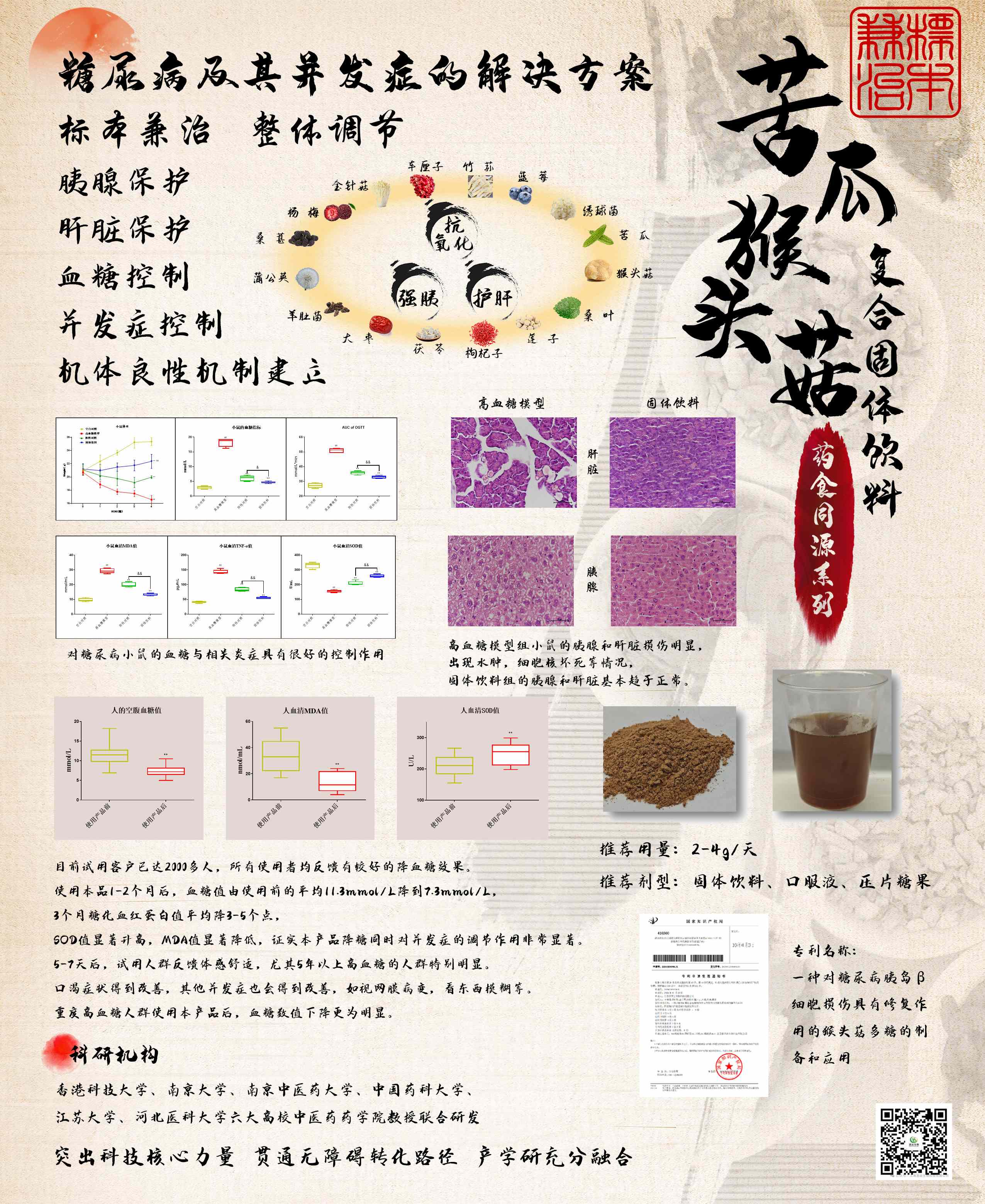 苦瓜猴头菇复合固体饮料