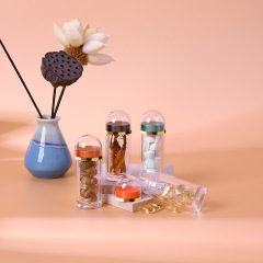 3*8圓頭瓶亞克力包裝瓶 藥片密封保健品瓶魚油膠囊分裝瓶蟲草瓶子