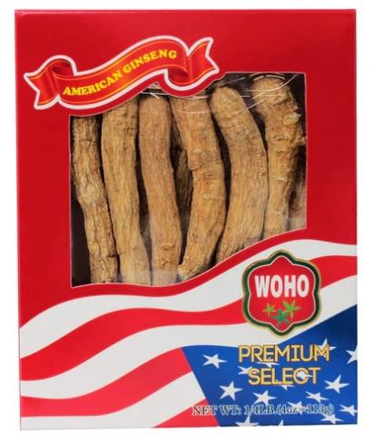 WOHO #100.4 精选花旗参（西洋参）长支 加大号 4 oz 盒装