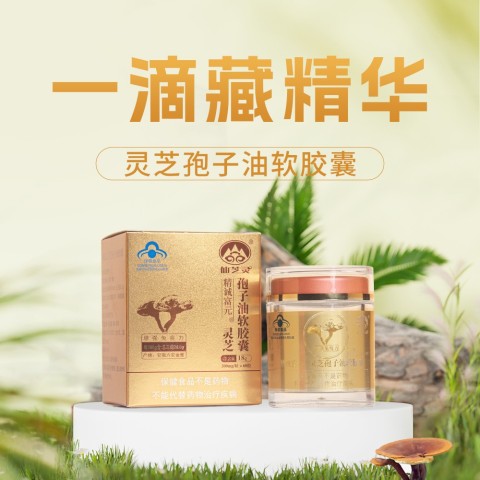 精诚富元灵芝孢子油软胶囊 0.3g*60粒 总三萜28g 每100g含：总三萜28g