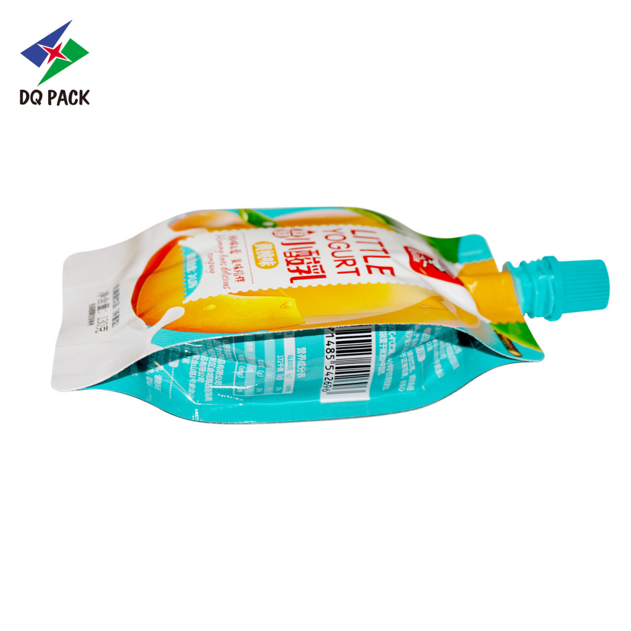 塑料果汁吸嘴袋螺旋盖130g牛奶酸奶饮料印刷制定食品密封包装袋
