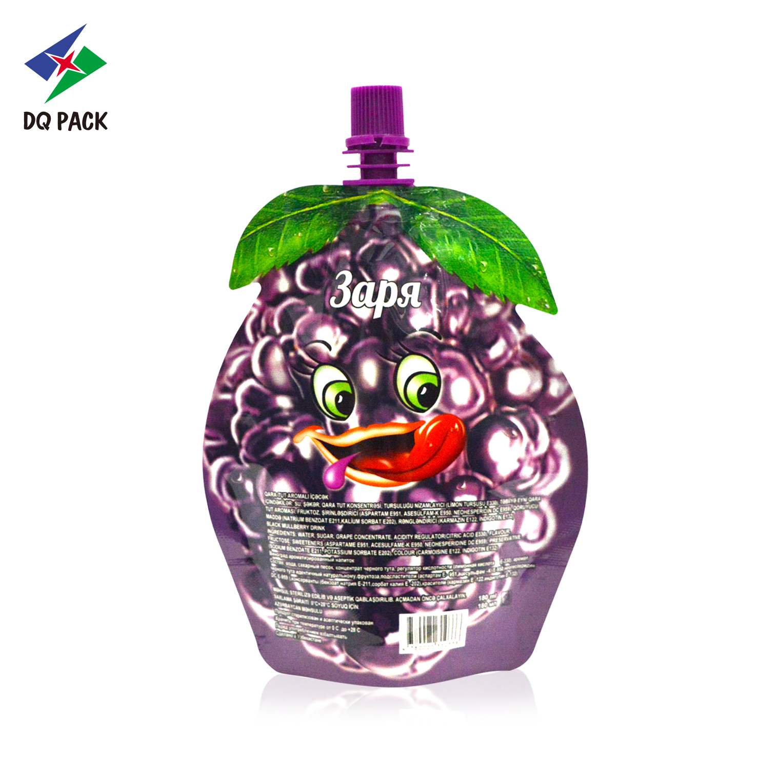 广东丹青印务有限公司生产销售异形自立吸嘴袋果汁饮料果冻吸嘴袋等印刷复合包装产品