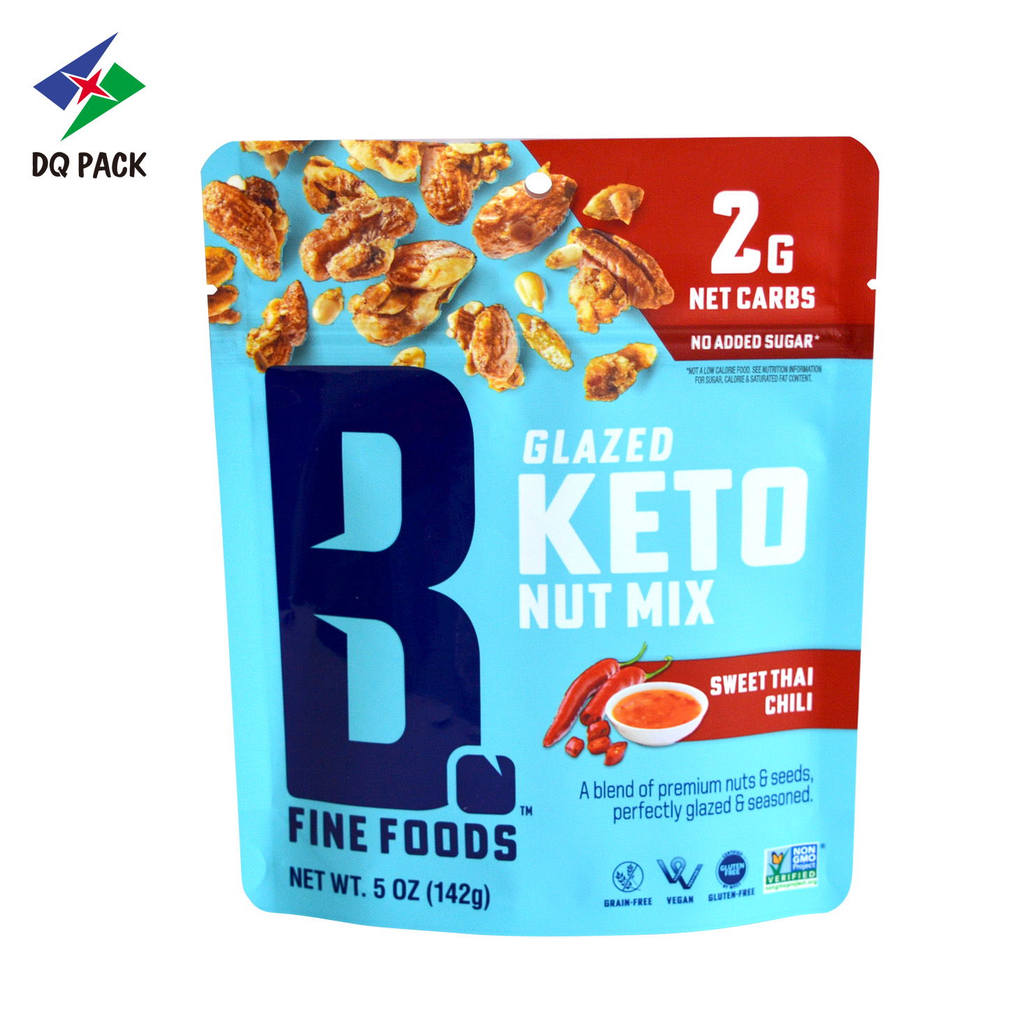 干果坚果凹印塑料零食食品包装袋自立拉链袋定制包装袋