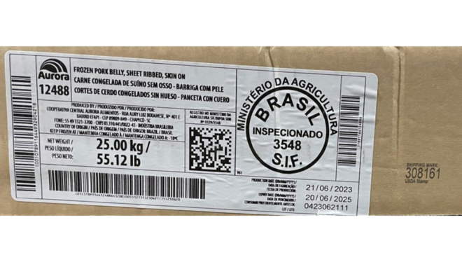 Pork products recalled in Minnesota over lack of import reinspection