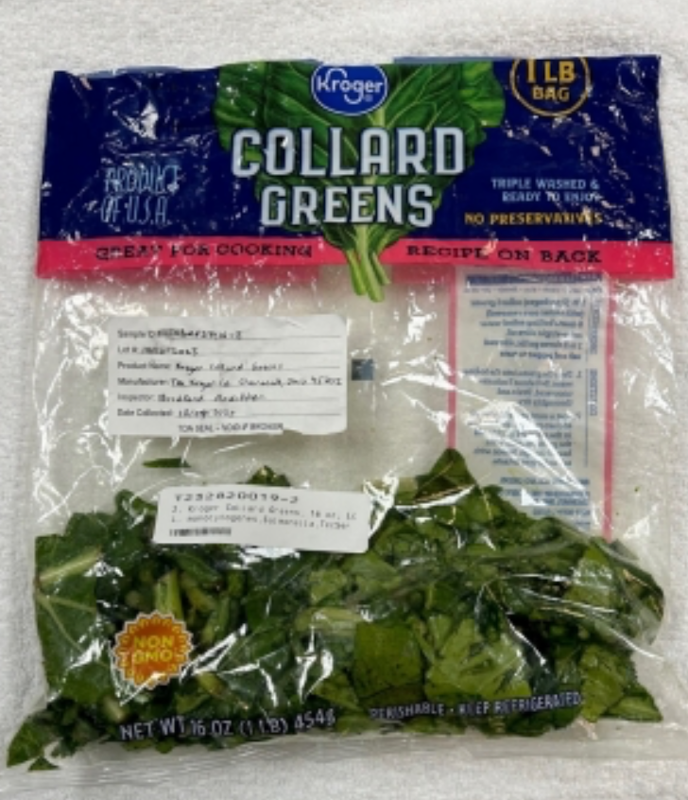 Kroger brand collard greens were recalled in several states because of Listeria