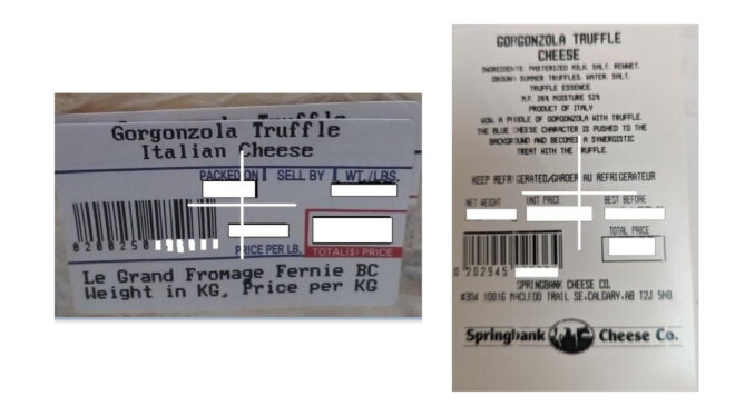 Gorgonzola was recalled in Canada after testing showed contamination with Listeria