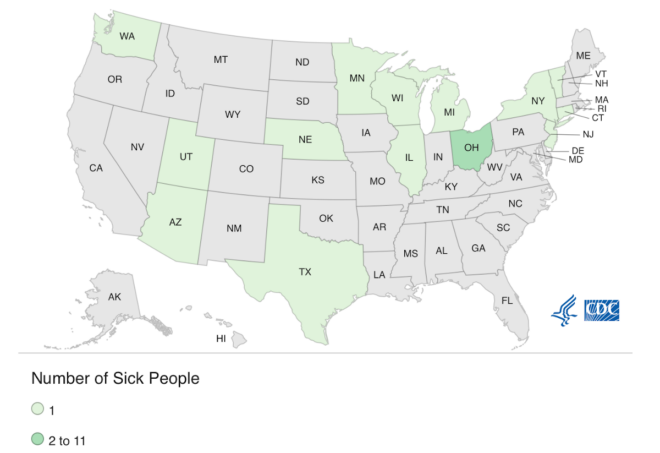 Multi-state outbreak of Salmonella infections linked to Charcuterie sampler products