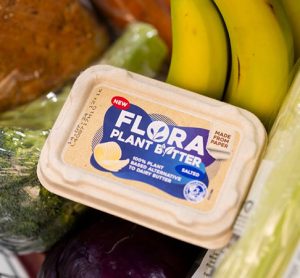 Flora launches world’s first plastic-free paper tub in UK