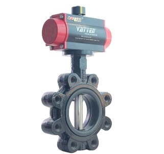 Pneumatic lug type butterfly valve