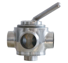 YAX Sanitary 3 ways Plug valve