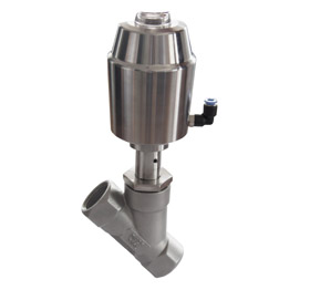 YAJ-A Pneumatic angle seat valve ( stainless steel actuator)