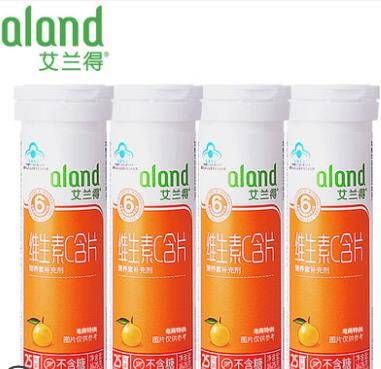 ALAND/Alande Vitamin C Buccal 0.65g/Tablet*25 Tablets*4 Bottles of Package VC Chewable Tablets