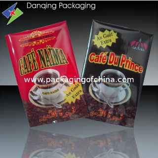 Personalized Coffee Packaging Bags / Fin Seal Bags For Coffee Beans Packaging