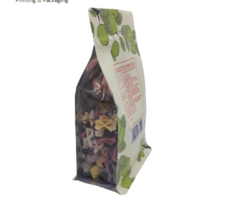 Custom printed flat bottom box pouch 1kg food bag