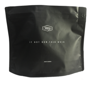 Black Reusable Synthetic Paper Coffee Packaging Bags