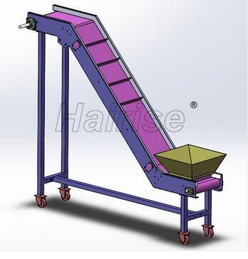 Hairise PVC Belt Inclined Conveyor in Nuts Industry