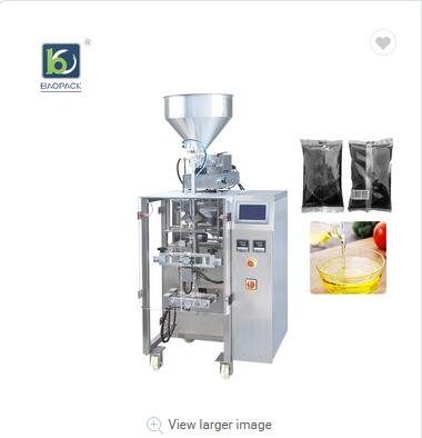 Automatic vegetable coconut pouch mustard sachet cooking oil packing machine peanut oil packaging ma