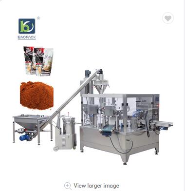 Automatic chili tomato curry powder packaging machine rotary pre-made bag packing machine