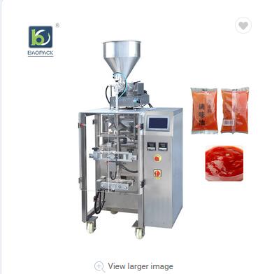 Peanut Sauce Filling Machinery, Small Sachet Full Automatic Packing Machine With Multihead Weigher 