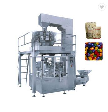 5 kg automatic sugar almond coffee bean bag filling and pellets packaging machine sbeef jerky doypac
