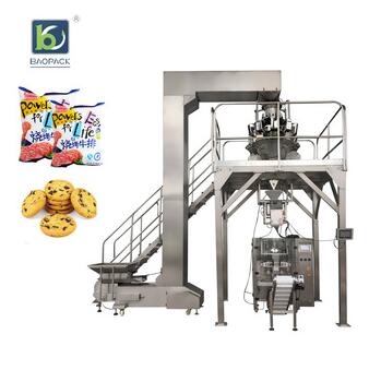 Automatic puffed food snacks food packing machine
