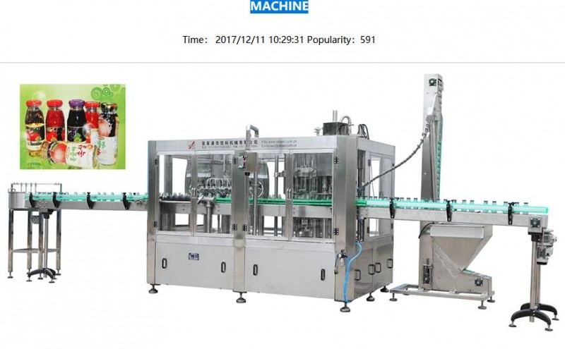 FULL AUTOMATIC GLASS BOTTLE FLUSHING AND FILLING ROTARY COVER THREE IN ONE MACHINE