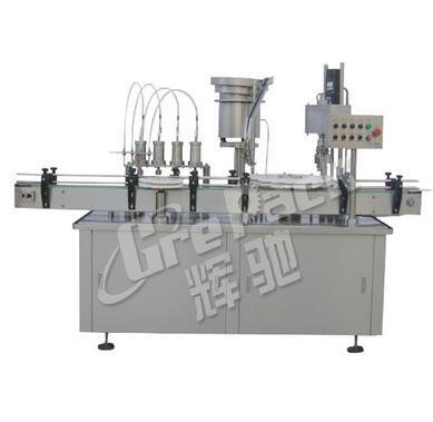 Small bottle filling and capping machine