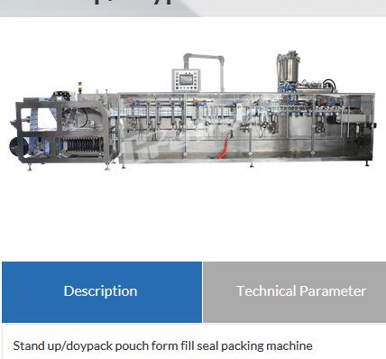 Stand up/doypack Pouch Form Fill Seal Packing Machine