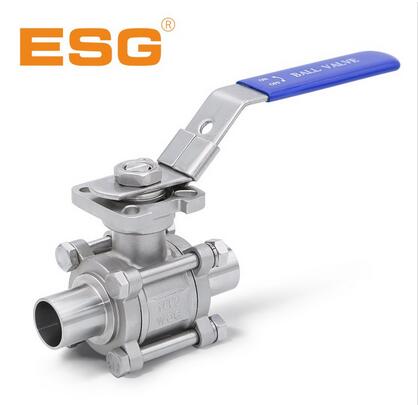 442 Series 3-PC Extended Butt Weld Ball Valve With Mounting Pad