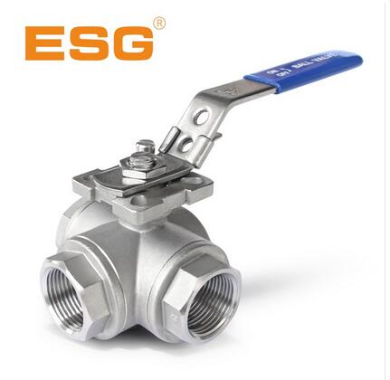 445 series 3-Way Ball Valve With Mounting Pad