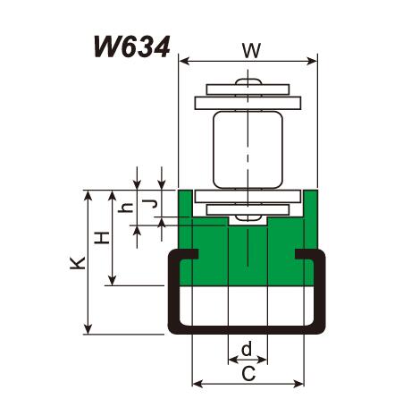 W634 ROLLER CHAIN GUIDES