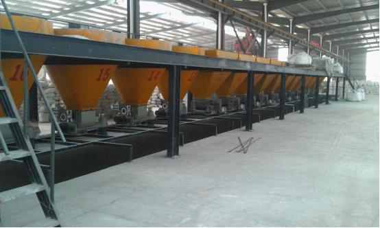 Refractory materials production line