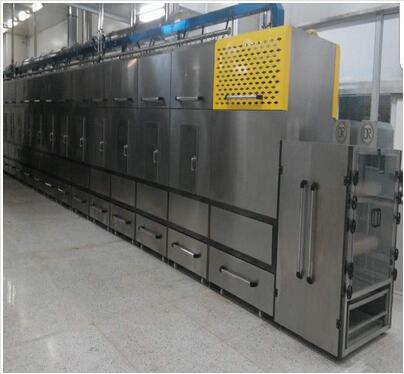 Tunnel multilayer microwave dryer