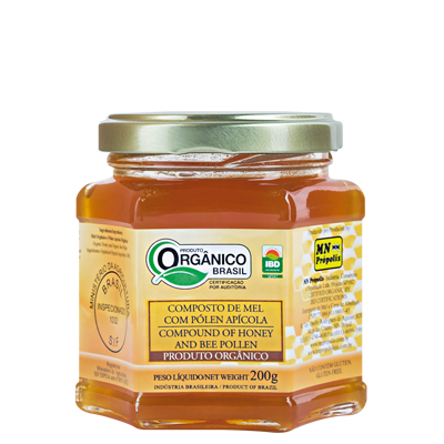 Organic Compound of Honey with Pollen 200g