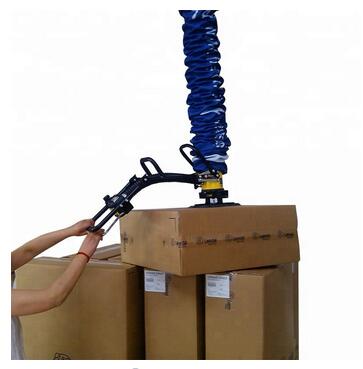 Vacuum tube lifter for carton box handling