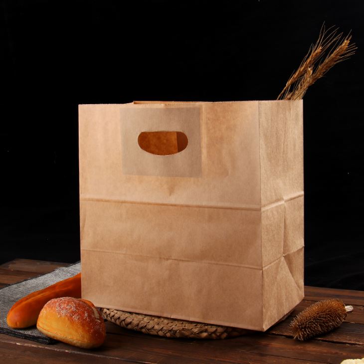 Grease-proof Paper Bags With Die Cut Handle