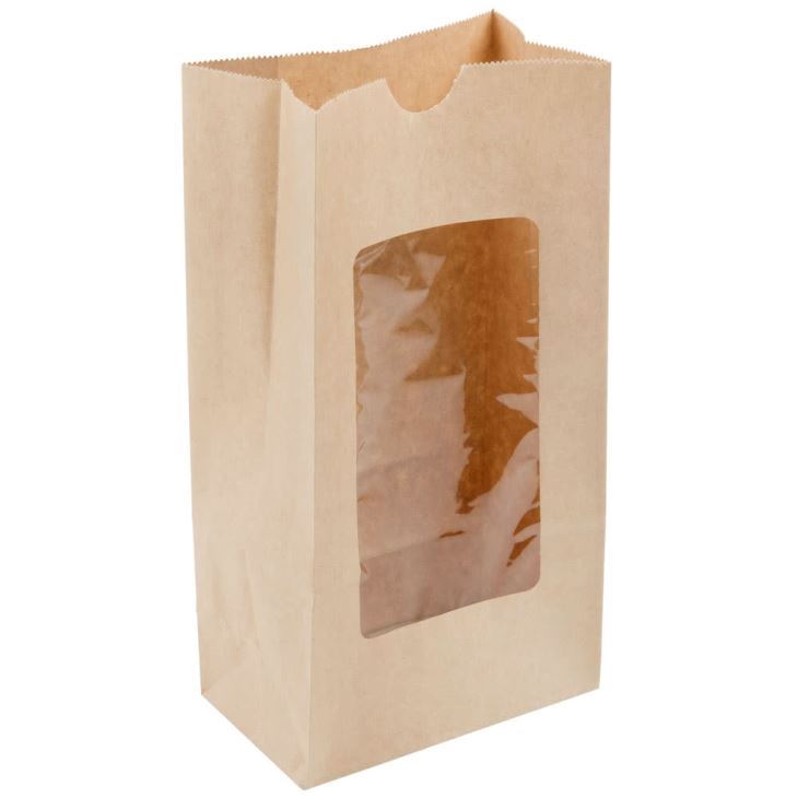 Square Bottom Bakery Window Bags