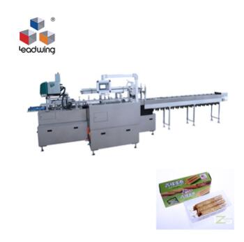 Customized food in tray automatic cartoning machine carton box packing machine