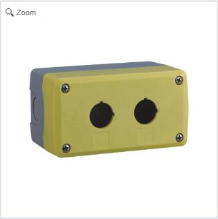 Two hole button box (yellow gray) yjx2-yg
