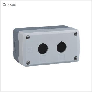 Two hole button box (white gray) yjx2-wg