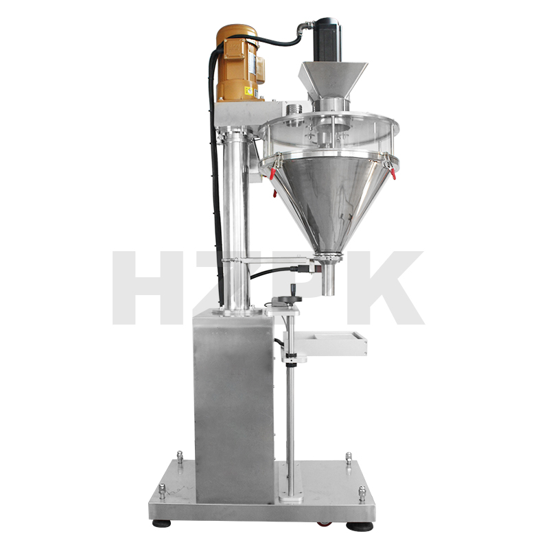 HZPK Semi-Auto powder filling machine with weighing, auger filler for spice, ,milk powder 