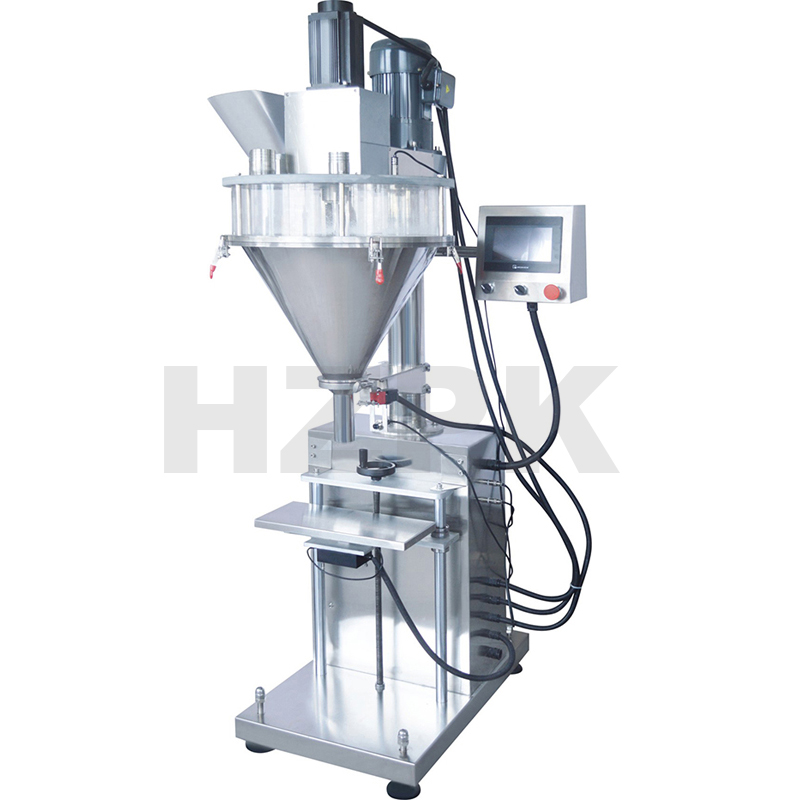 HZPK Semi-Auto powder filling machine with weighing, auger filler for spice, ,milk powder 