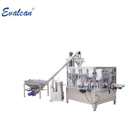 Automatic rotary powder bag packing machine with auger filler