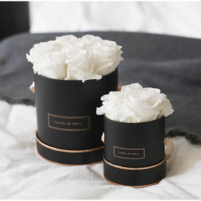 Luxury Decorative Round Flower Box Wedding Gift Box Hat Box For Paper Cardboard