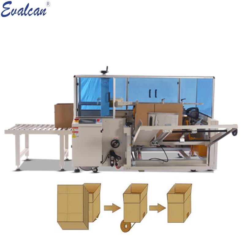 Automatic cardboard box carton case erector erecting forming machine 