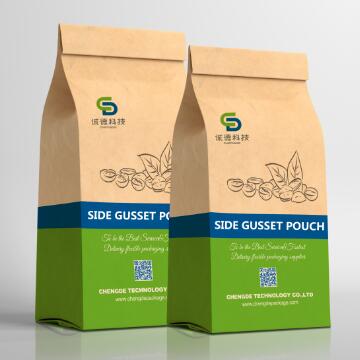 Quad seal gusset pouch for coffee packaging 