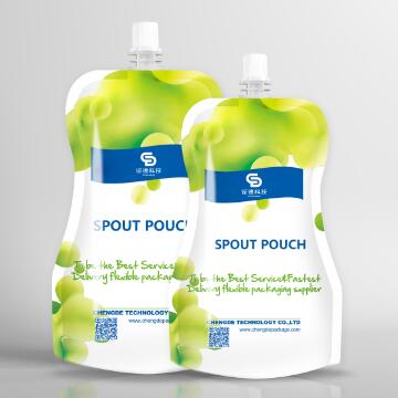 Liquid packaging spout pouch 
